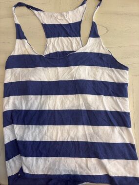 Forever 21 Striped Tank Top - Navy & White